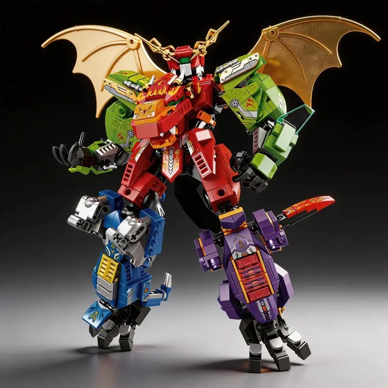 Model Kit Wukong - Combined Dinosaur Mecha Robot Small Particle
