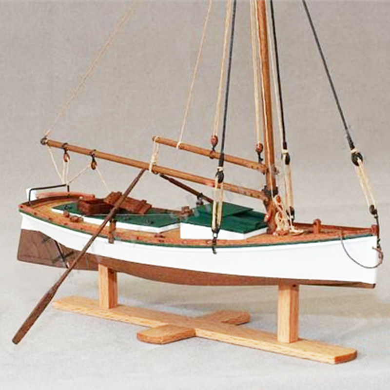 1/35 FLATTLE Wooden Boat Model - Model Kit Yacht ulasan dan harga