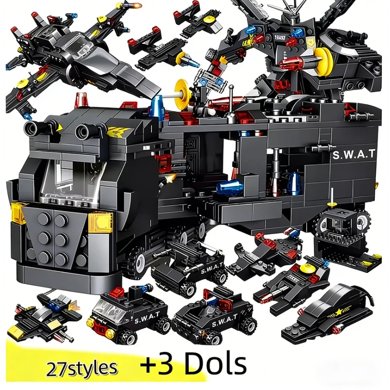 8in1  SWAT  585Pcs Police Stat - Model Kit Wukong ulasan dan harga